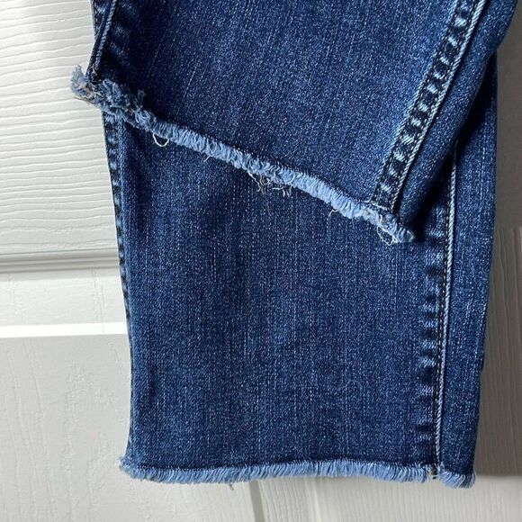 J. Crew High Rise Frayed Hem Vintage Straight Jeans (Mayville Wash) - 27 - Picture 6 of 9